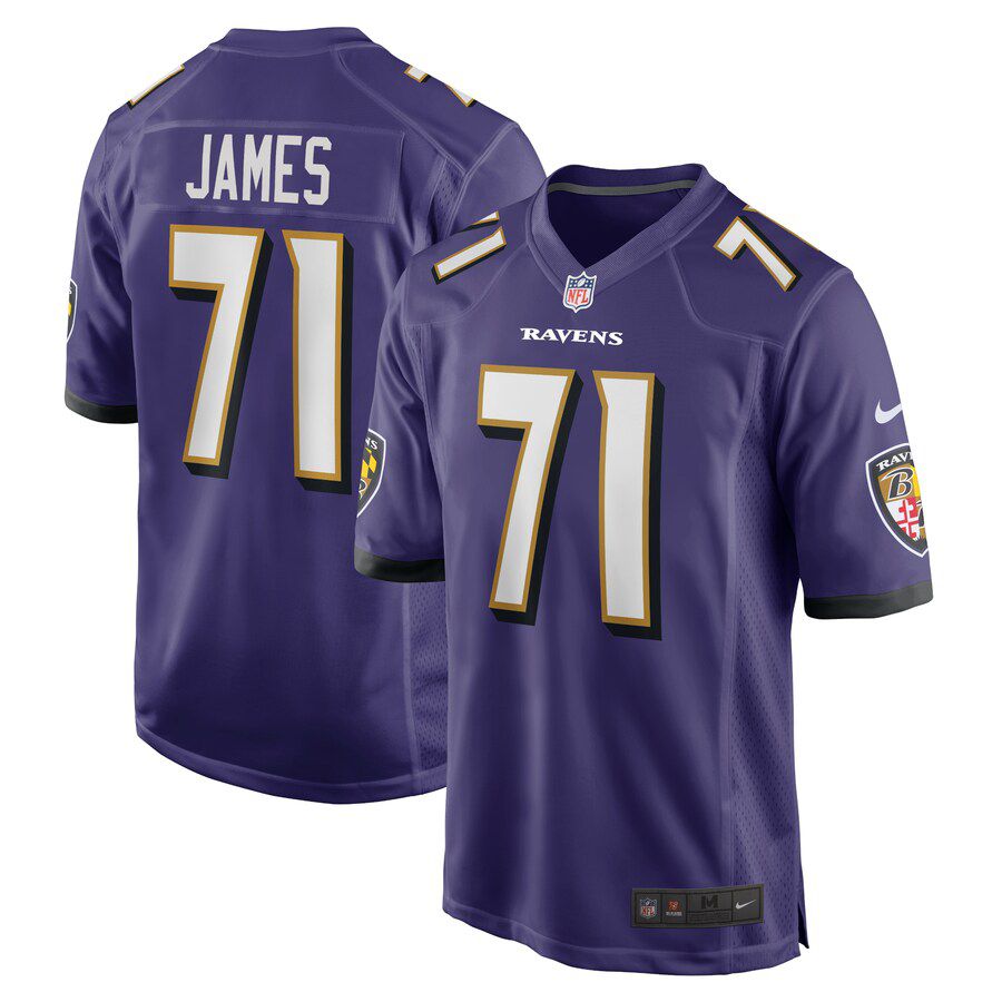 Men Baltimore Ravens #71 Ja Wuan James Nike Purple Player Game NFL Jersey